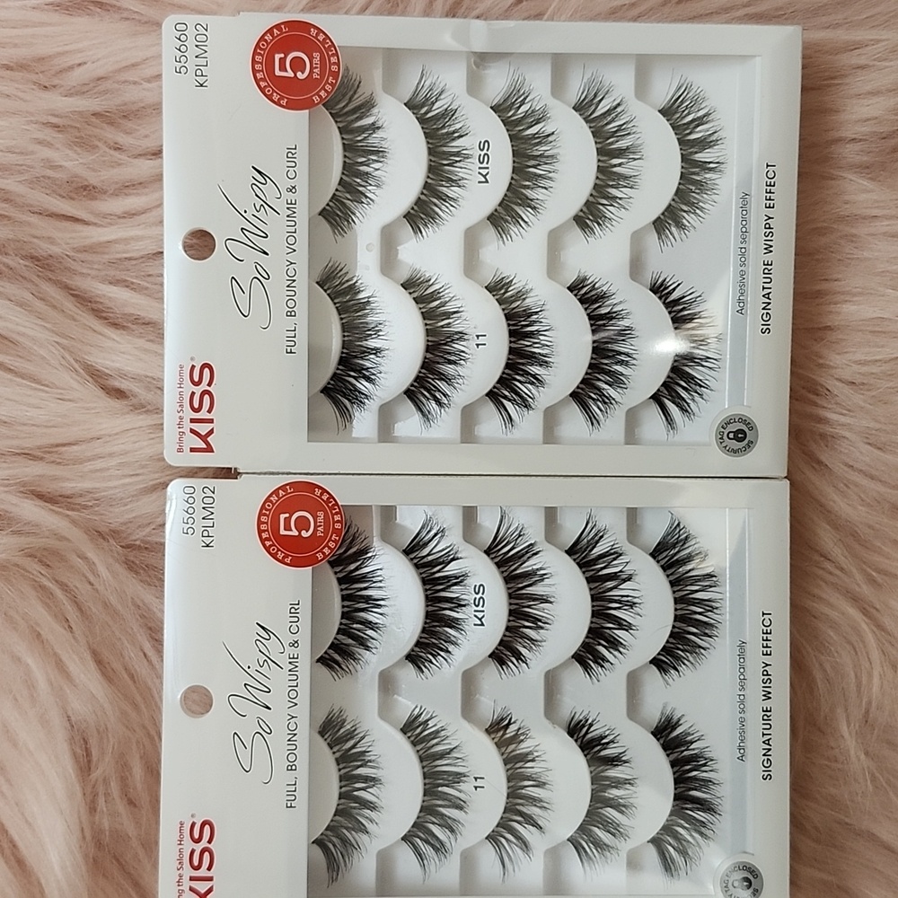 SALE!! Brand New 2CT BUNDLE KISS SO WISPY False Eyelashes-5CT